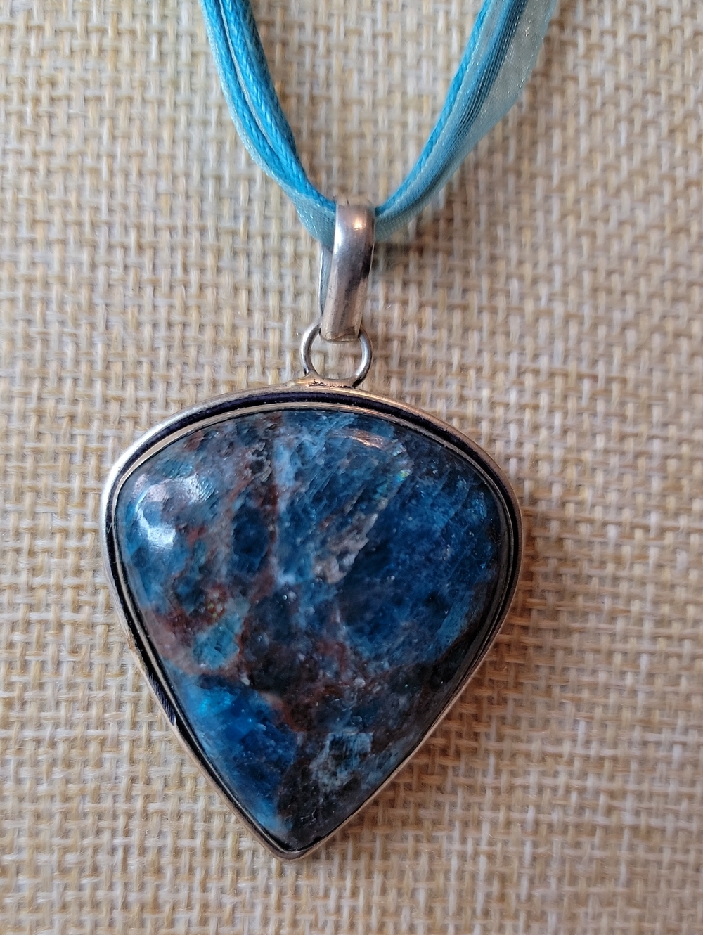 Artisan Boho Blue Apatite Necklace